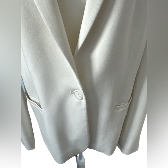 Loft Modern Blazer Suit Jacket Size 16 Cream/Off White Single Breasted - Picture 4 of 8